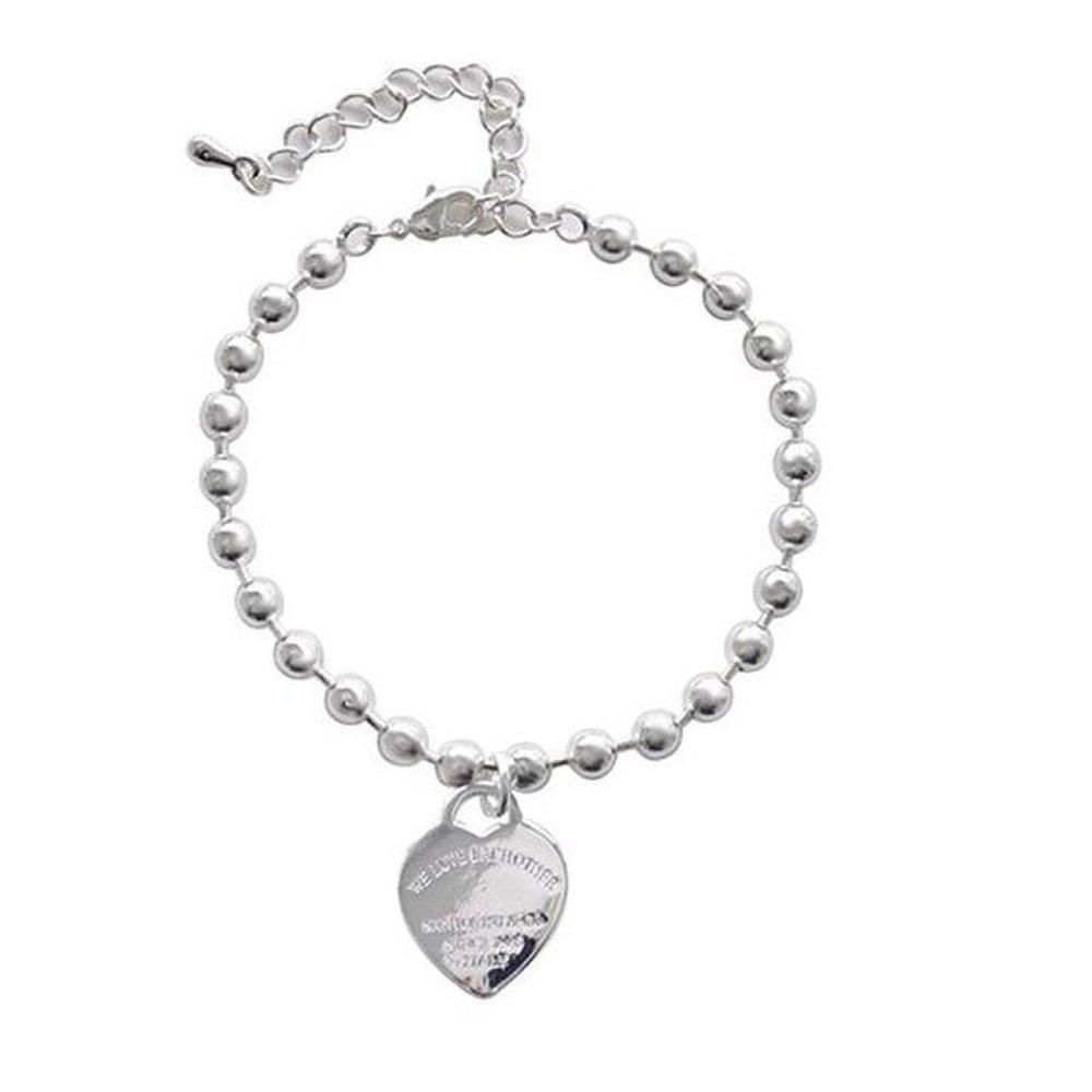 Fb119 Heart Silver Plated Ball Chain Bracelet Women's Bracelet Friendship Bracelet