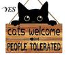 Clear Print Welcome Sign Cat Shaped Sign, Durable Wooden, Waterproof Moisture-Proof Hanging for Front Door Rustic Farmhouse Porch Decoration