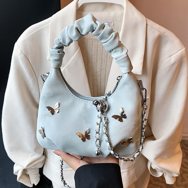 Summer Trend Small Bag Women's 2025 New Fashion Versatile Crossbody Bag One Shoulder Underarm Folds Portable Dumpling Bag