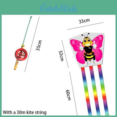 Weifang Hongyun Kite Mini Fish Rod Kite New Dynamic Kite Plastic Cartoon Kite Butterfly Goldfish