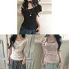 Girl Power Polka Dot Off Shoulder T Shirt With Print For Summer Casual Wear