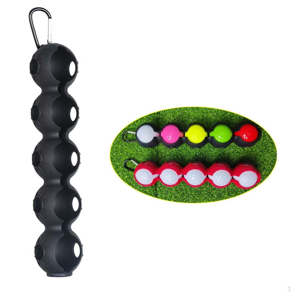 Ball Holder for Golf Bag 5 Balls Carrier Accessories Protective Portable Sleeve with Buckle