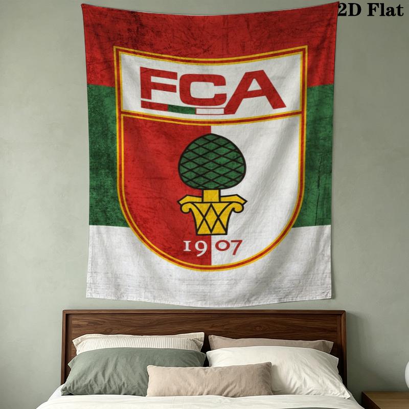 FC Augsburg Wall Tapestry Aesthetic Wall Hanging Printed Fabric Blanket Decorative Tapestries for Bedroom Living Room Home Decor