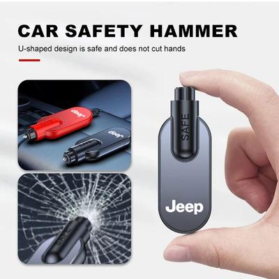 Car Safety Hammer Emergency Glass Window Breaker Escape Tool For Grand Cherokee Wrangler JK Gladiator Compass Renegade