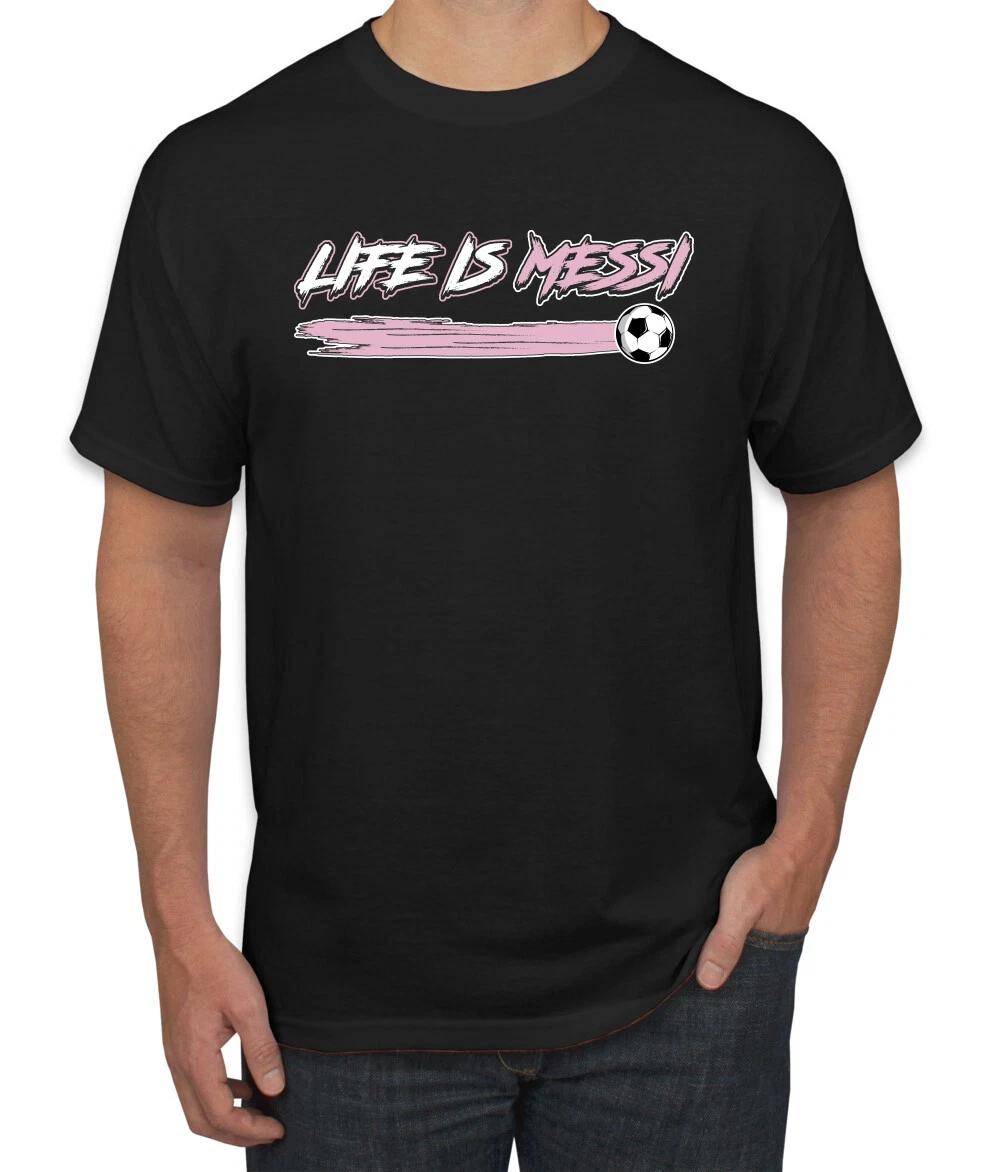 Life Is Miami Soccer GOAT Sports Men T- Shirt 4XL