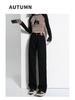 High-Waisted Leather Patch Wide-Leg Fleece-Lined Denim Pants for Women - 2026 Winter Style, Slimming and Warm Floor-Length Design.