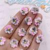 50Pcs Resin Kawaii Colorful 12mm Flower Flat Back Stone Gem DIY Wedding Scrapbook Christmas Art Decor Jewelry Crafts Accessories