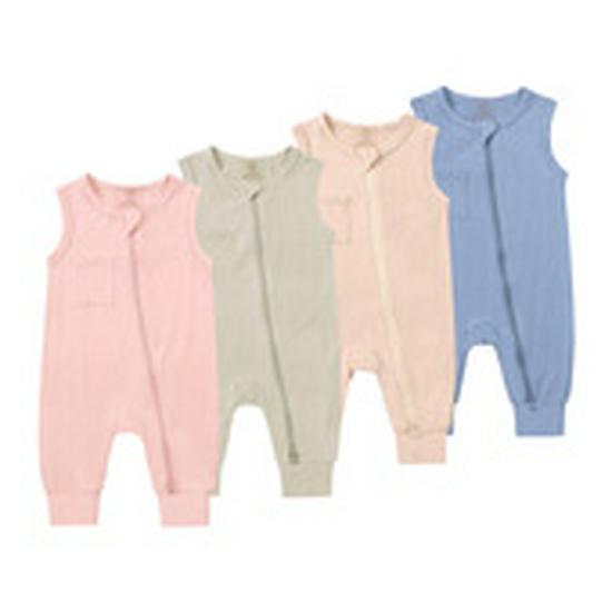 Kids Tales Lion Romper: Newborn Short Sleeve Double Zipper Jumpsuit