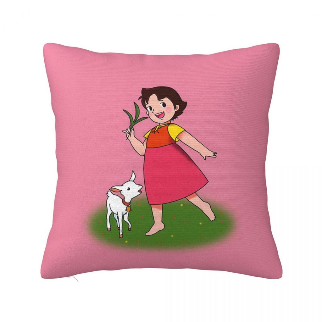 Heidi Tames Cartoon  Square Pillowcase Cushion Cover Pillow Case Throw Pillow Cover for Home Sofa Living Room