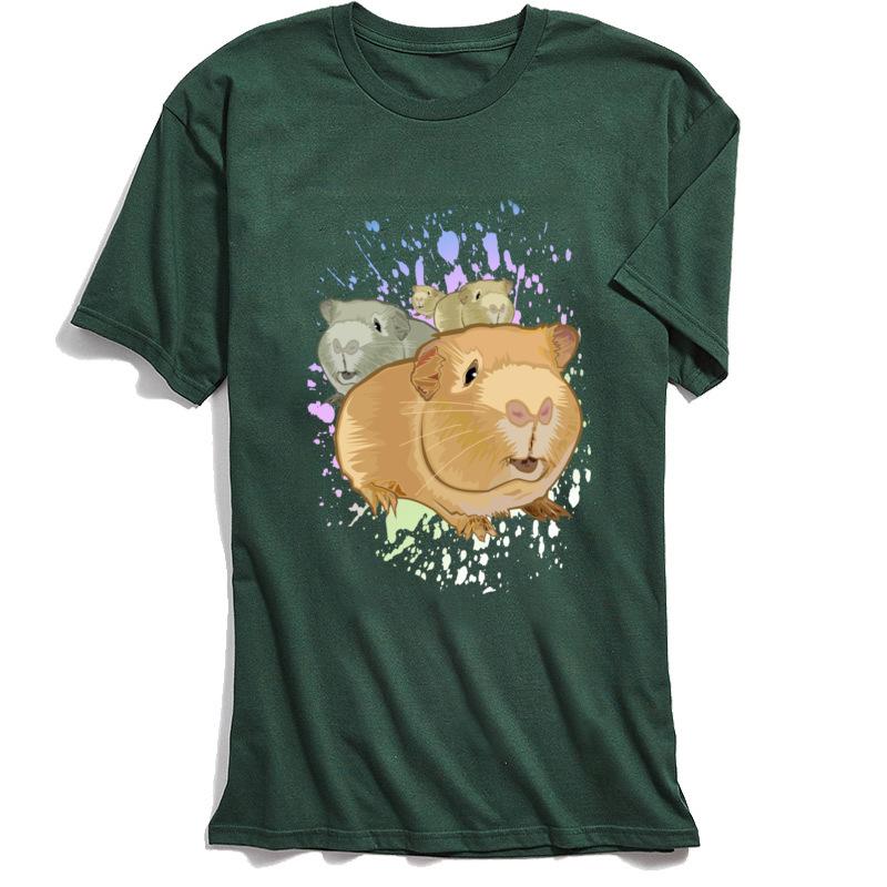 100 Cotton Unisexs Tshirt Short Sleeve Guinea Pigs T Shirts Printed Tees Cheap Funny Round Collar Tops Tshirt Kawaii Clothing