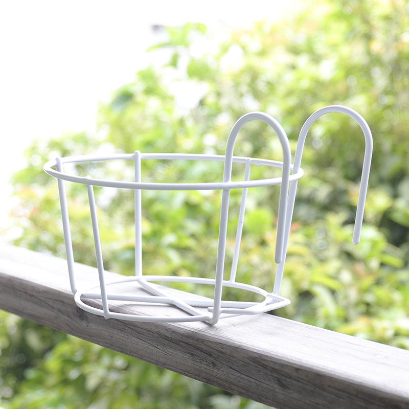 Runder Hänge-Blumenständer aus Metall im europäischen Stil für Balkon-, Innen- und Außengebrauch