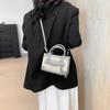New Korean Style Fashionable Braided and Fashionable One-shoulder Handbag Simple Casual Texture Crossbody Small Square Bag