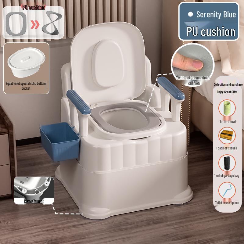 Portable Commode Chair for Adults: Ideal for Elderly, Pregnant Women, and Indoor Use