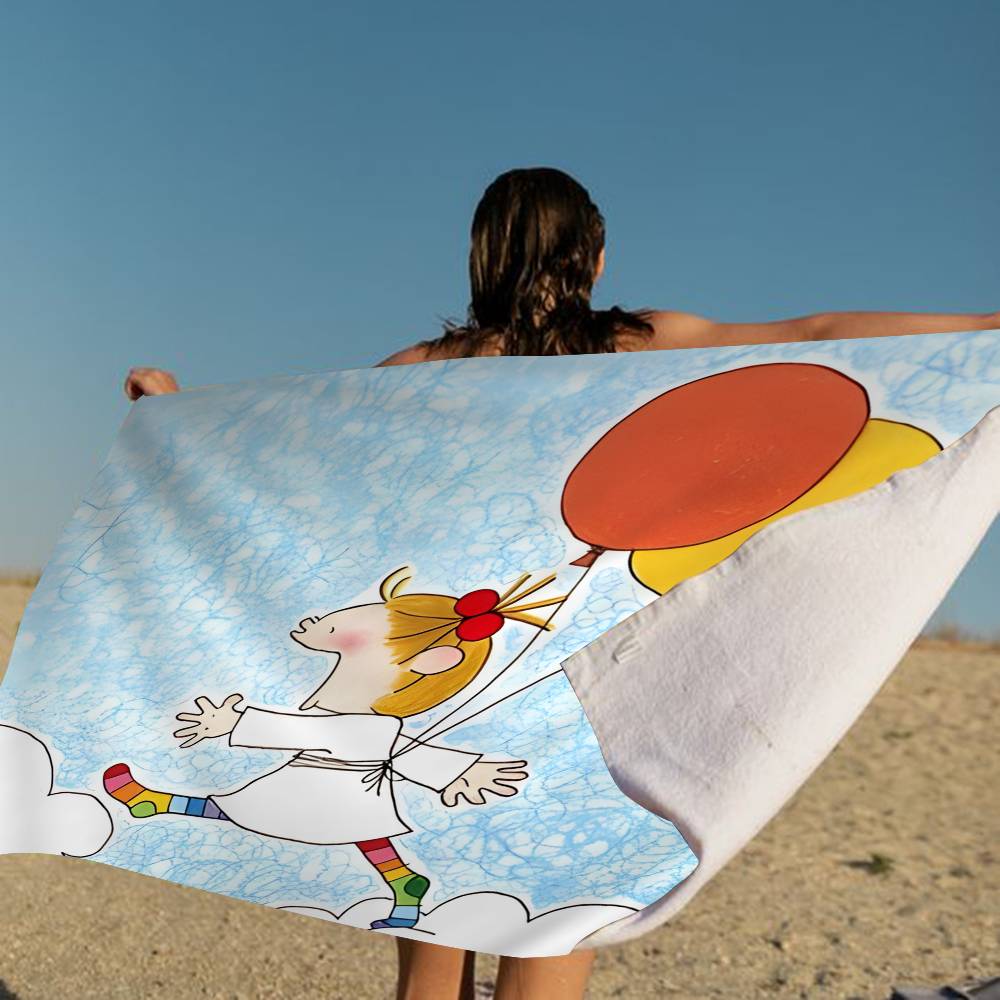 C-Coco-chan Anime Big Microfiber Beach Towels Quick Dry Towel Sand Beach Towels Pool Towel For Travel Swim Pool Yoga
