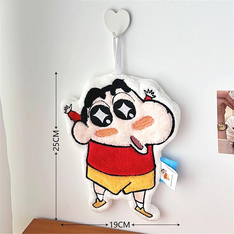Perfect Crayon Shin Chan Hand Towel Cute Crayon Shin Chan Hanging Towels Absorbent Kitchen Bathroom Wipe Towel Anime Cartoon Kids Towels