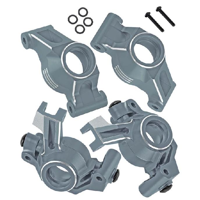 Aluminum Caster Block,Steering Blocks,Rear Stub Axle Carriers Upgrades Part for 1/10 WideMaxx/X-Maxx,RC Steering Block w/Bearings Hops up,RC Truck