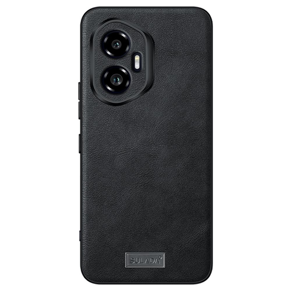 

SULADA For Honor 300 Case PU Leather+TPU+PC Back Phone Cover Black