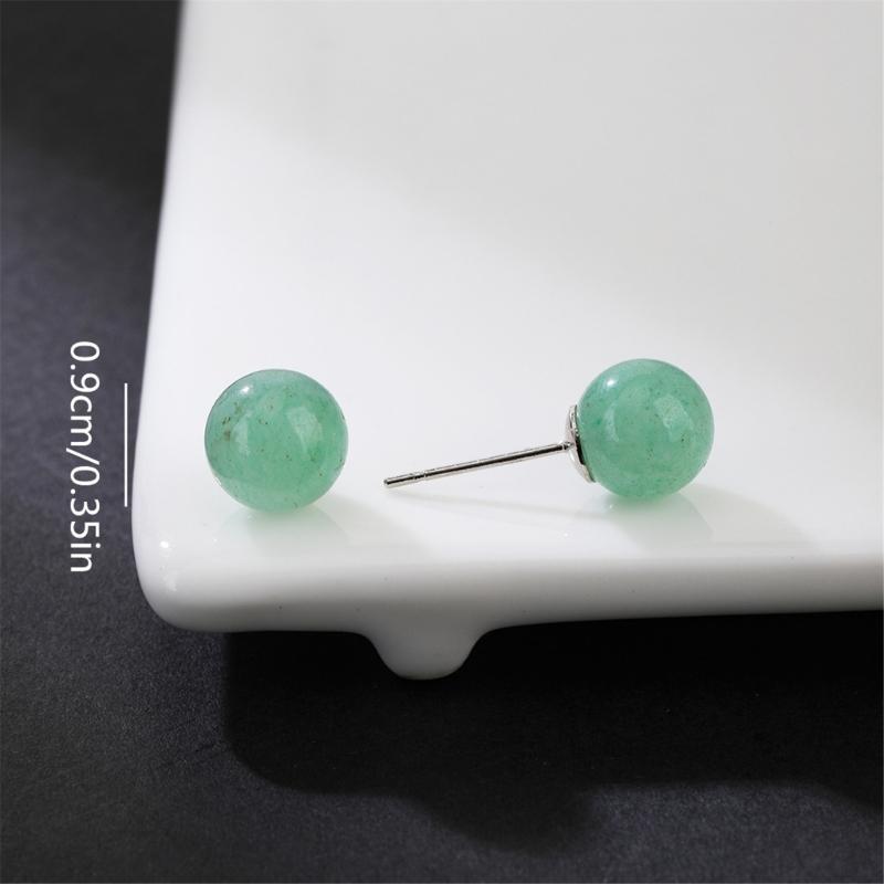Handcrafted Gemstones Studs Earrings Stylish Crystal Bead Design Ear Accessories Jewelry For Everyday Formal Wear