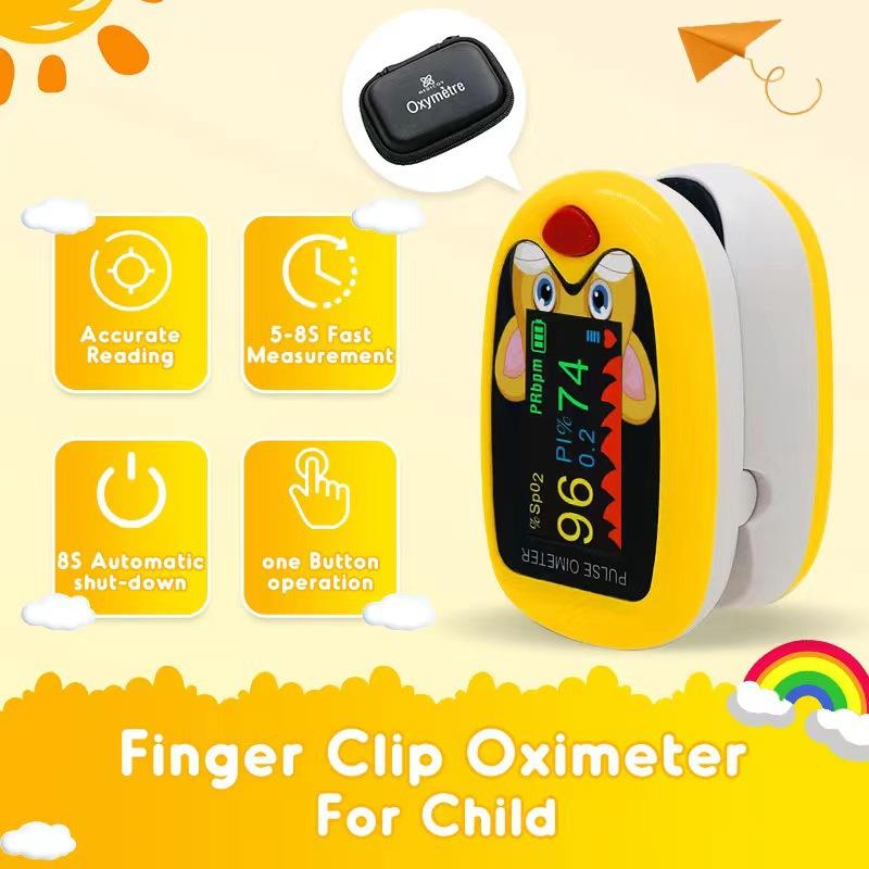 Kids Fingertip Pulse Oximeter, Rechargeable Blood Oxygen