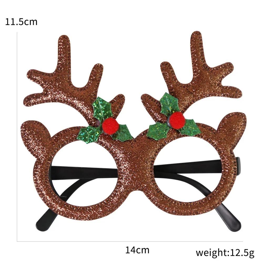 Santa Claus Snowman Antlers Xmas Tree Glasses Frames Christmas Glasses for Children,Christmas Decoration,Christmas Ornaments
