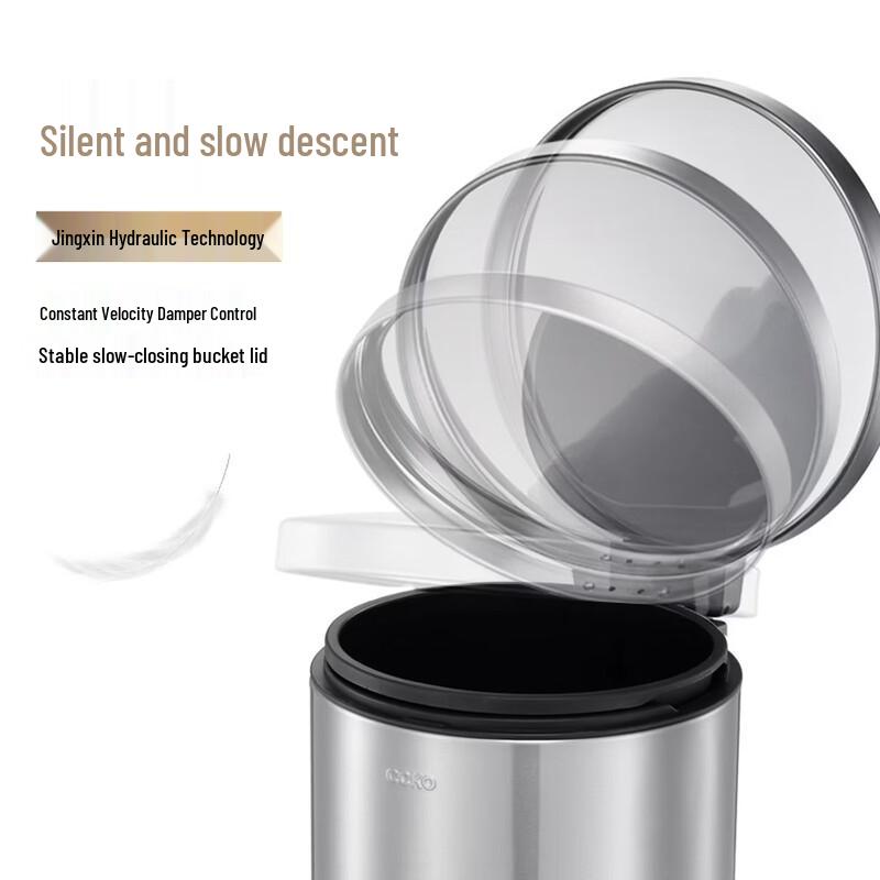 CCKO Foot Pedal Trash Can for Home & Office 3L