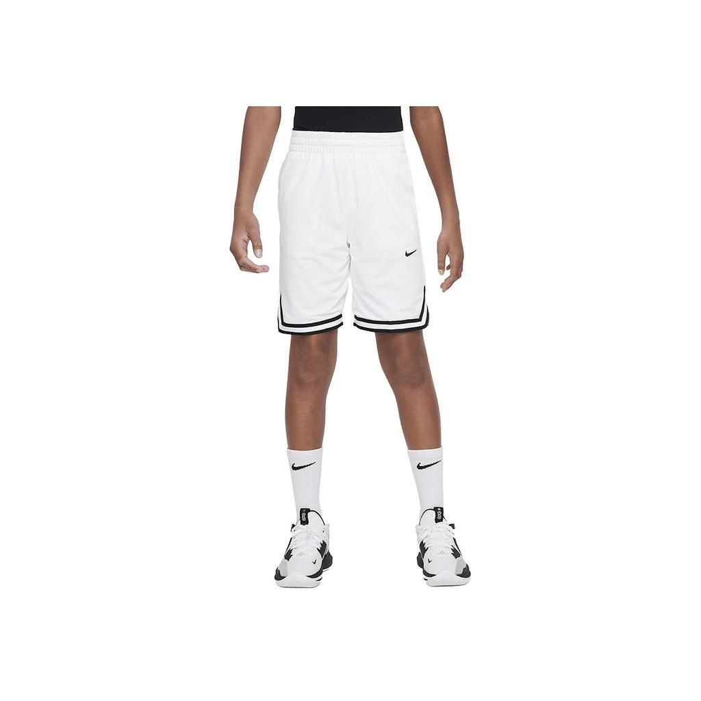 Nike Elastic Waist Woven Sports Shorts With Contrast Logo Print Kids Shorts White DZ4280-100