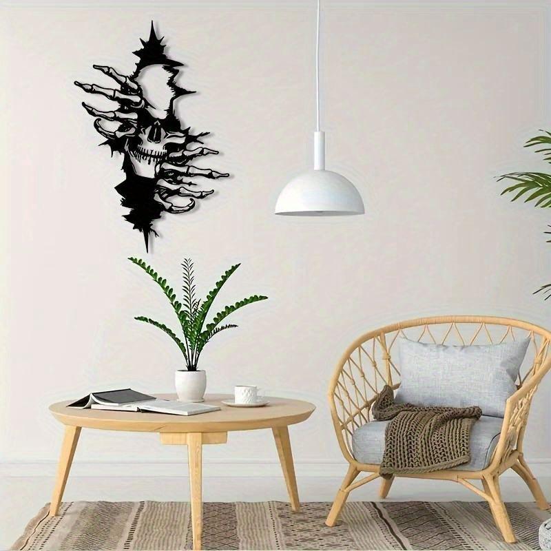 Готический Хэллоуин Скелет Кованое Железо Настенный Декор Черный