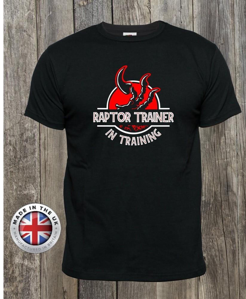Jurassic Park t shirt Raptor Trainer Dinosaur black tshirt ,unisex ladies fitted 3XL