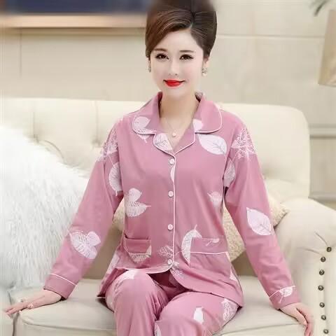Men's Pajamas 100% Cotton Spring and Autumn Cotton Youth Winter Loungewear Long-sleeved Pajamas Set