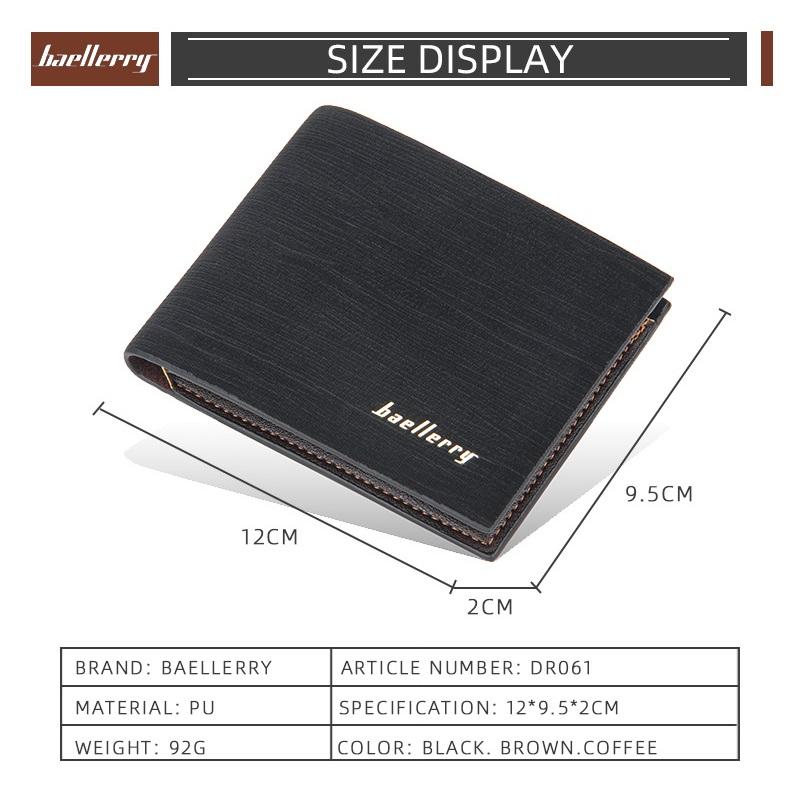 Baellerry Männer Kurze Brieftasche Vintage Leder Karte Halter Mode Geldbörse Business