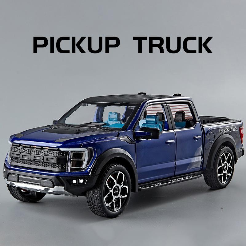 FETG4 1:20 Ford Raptor F150 Pickup Alloy Truck Car Model Diecast Metal Off-road Vehicle Car Model Sound Light Simulation Kids Toy Gift