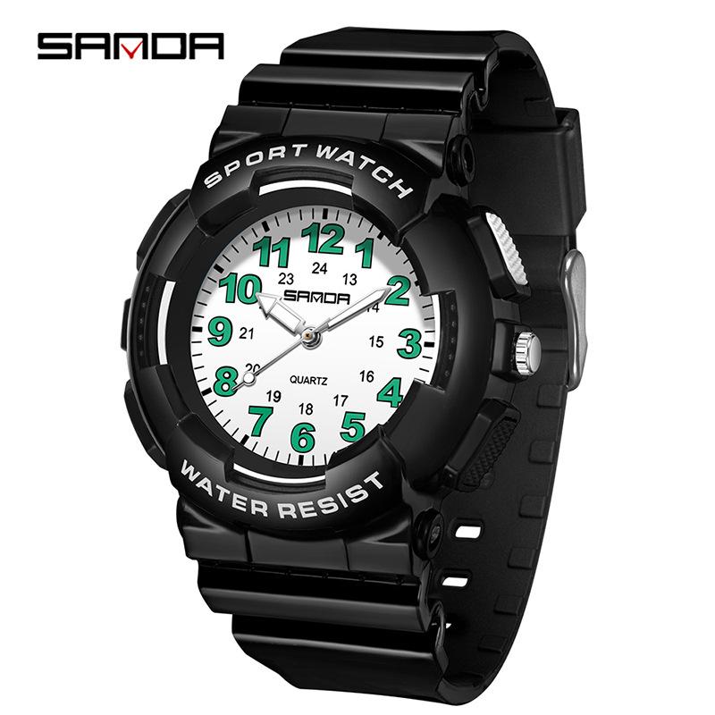 Sanda Youth Quartz Watch - Versatile, Waterproof, Luminous, and Fresh Design белый