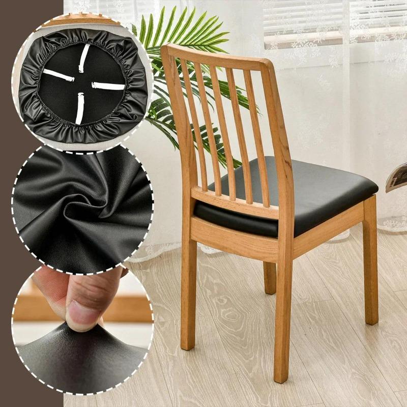 1PC Fashion Chair Cover PU Leather Waterproof Oilproof Cushion Covers Chair Protecotor Home Supplies