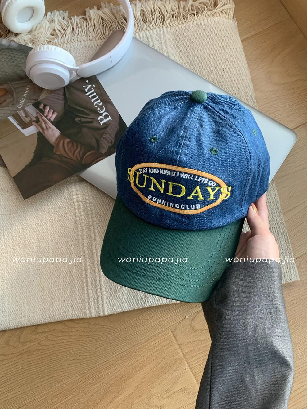 

Adjustable Womens Fashionable Cap Letter Embellished Trendy Cotton Beanie темно-синий