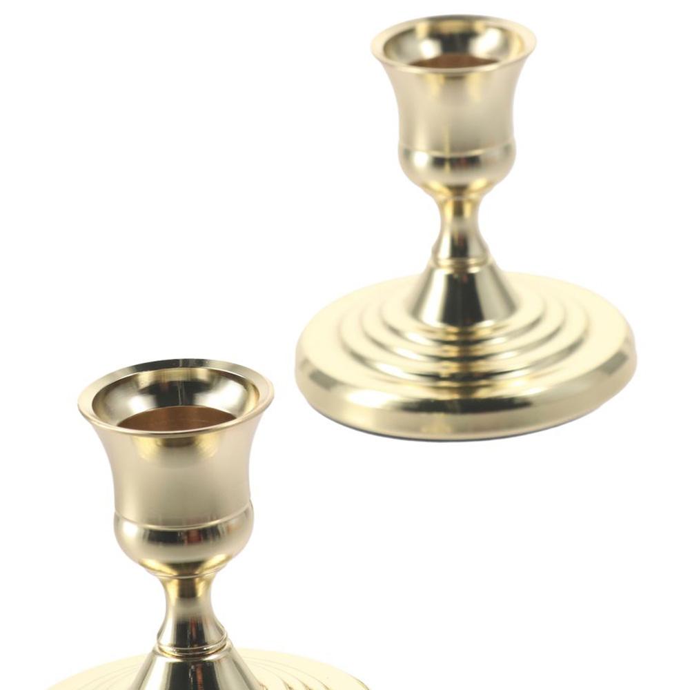 Iron Gold Taper Candle Holder Gold Metal Candles Sticks Vintage Candle Holder  For Wedding