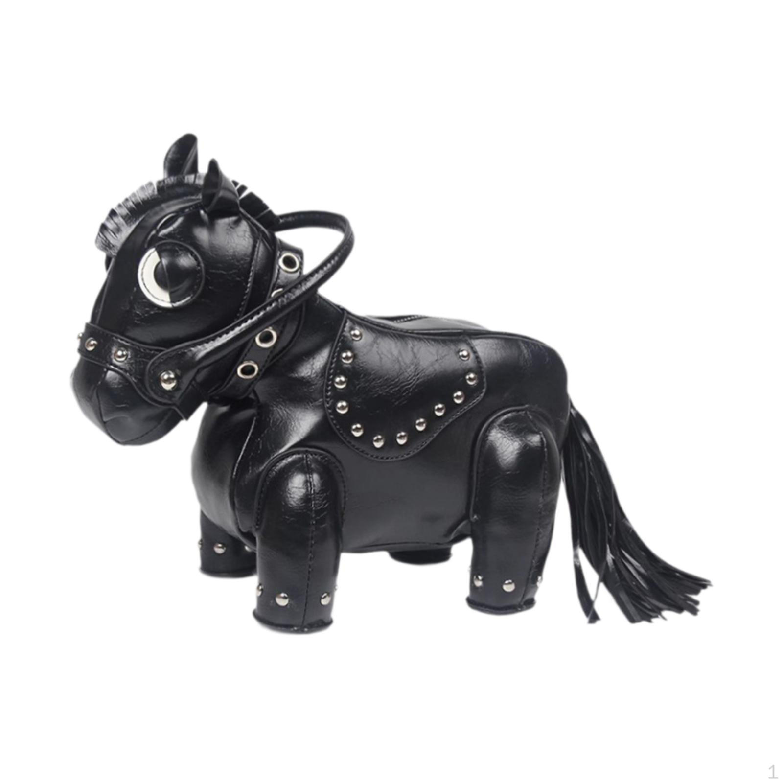 

Сумка через плечо в форме лошади, подарочный кошелек для животных, для работы, летней вечеринки, шопинга чёрный