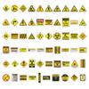 60pcs Waterproof Warning Sign Stickers for Phone Cases, Water Cups, Desktops, and Laptops