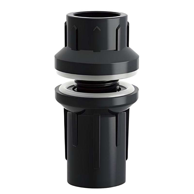 Aquarium Drain Line Connector Set for Pet Habitat Care, Screw-Lock Pipework Body with Seal Washers for Filter Line Work