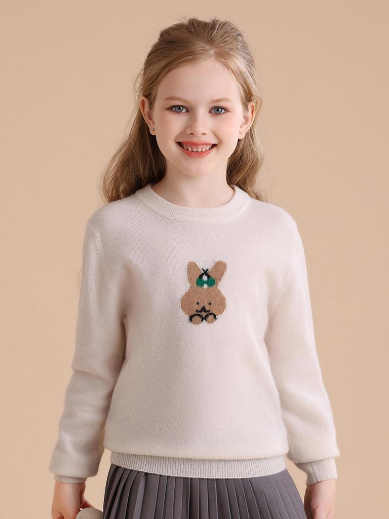 Kaschmirpullover für Mädchen - Herbst/Winter-Stil, Kinder Wollstrickpullover