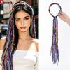 Plüsch Maillard-farbenes Stirnband mit langen Quasten Bohemian Haaraccessoire Geeignet für Damenpartys