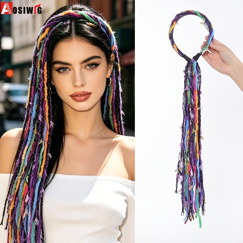 Plüsch Maillard-farbenes Stirnband mit langen Quasten Bohemian Haaraccessoire Geeignet für Damenpartys