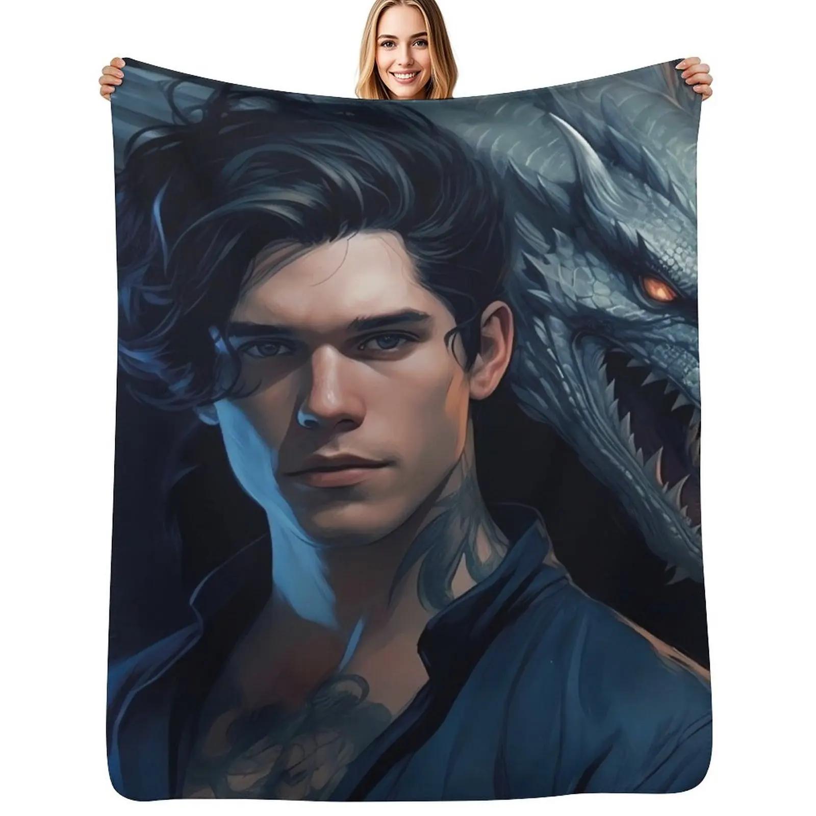 Exquisite Fashion Items Unisex White Fourth Wing Xaden Riorson Throw Blanket Stylish Decor Blanket Gift For Friends Roommate