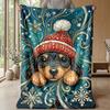 Winter Wolf Majesty Theme Blanket Lightweight Warm Flannel Blanket Decorative Throw Blanket for Home Decoration