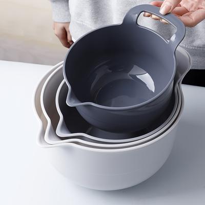 4pcs, Mixing Bowls, Nesting Plastic Mixing Bowl Set With Pour Spouts And Handles
