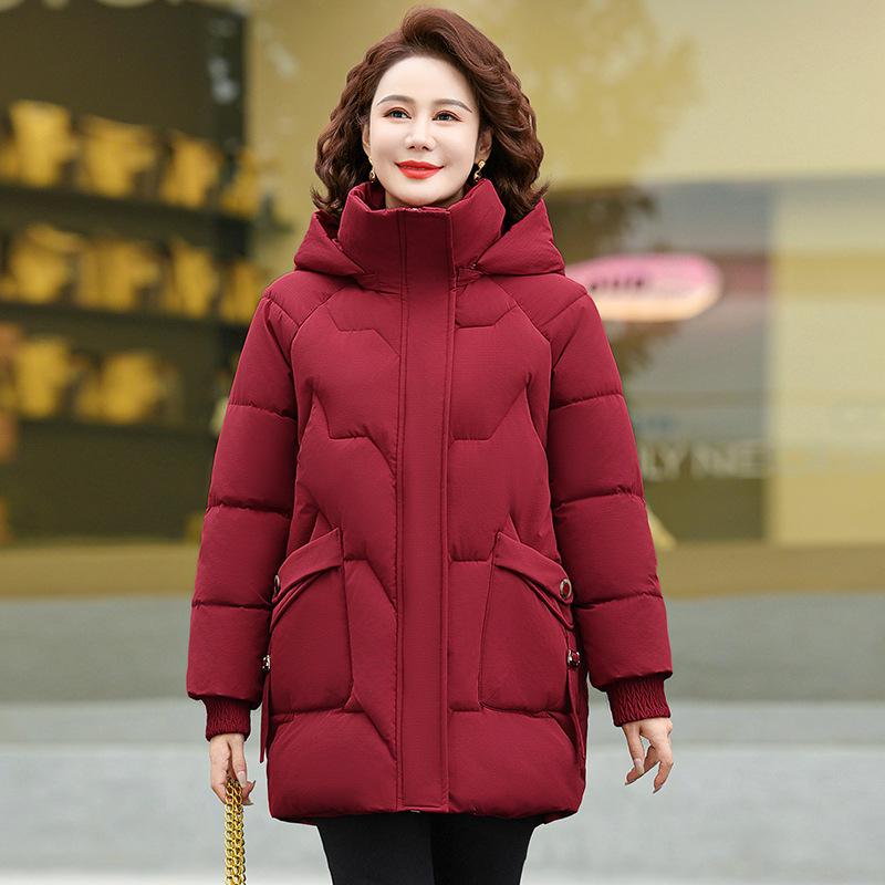 Stylish 2025 Winter Warm Cotton Coat for Middle-Aged & Elderly Women