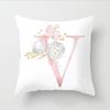 Flower Letter Pillow Soft and Breathable Sofa Car Lumbar Support Office Waist Protection Pillowcase
