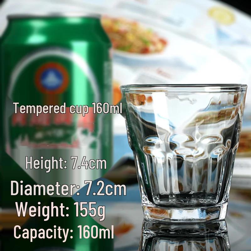 Homeglen Tempered Octagonal Glass Cups