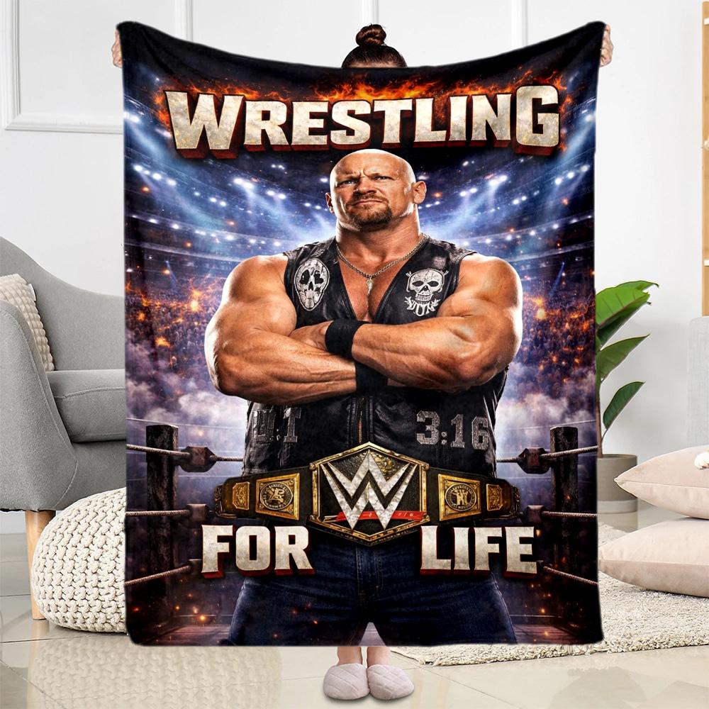Stone Cold Steve Austin Blankets are suitable for living rooms,making them an ideal choice for outdoor travel and gifts.