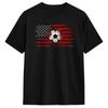 Casual T-Shirt Summer American Flag Soccer Apparel Novelty T-Shirts  Cotton Tshirt for Adult Awesome Short Sleeve Clothing