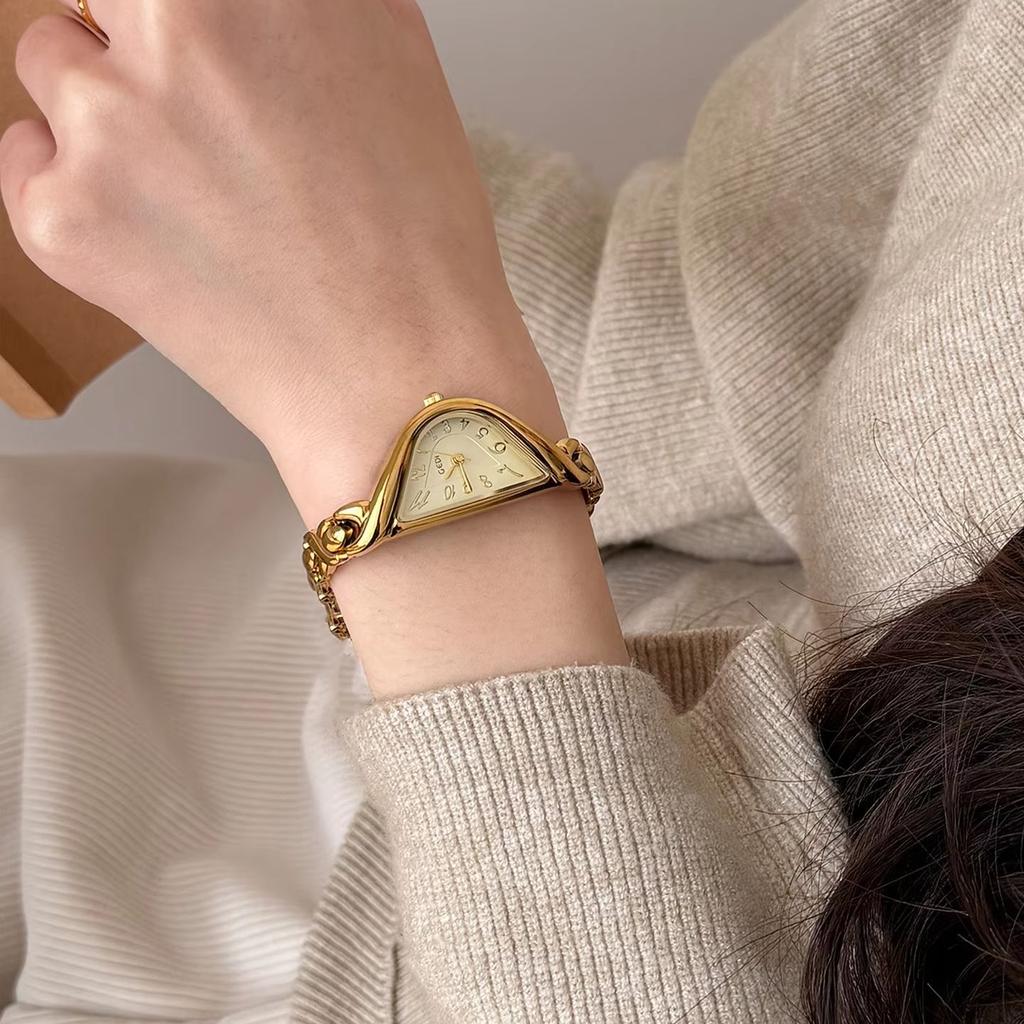 Women's watch Half Moon Shape Dali Quartz Waterproof Vintage Bracelet Wristwatch Luxury Ladies Dress Watches Relogio Feminino